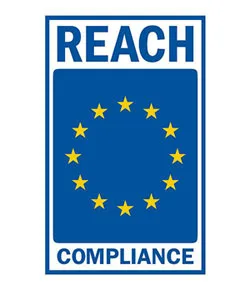 REACH compliance logo illustrating European regulatory standards.