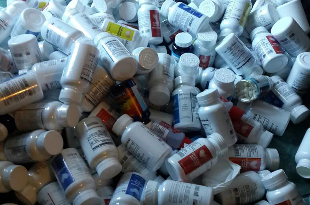 Collection of medication bottles illustrating seized sarms uk